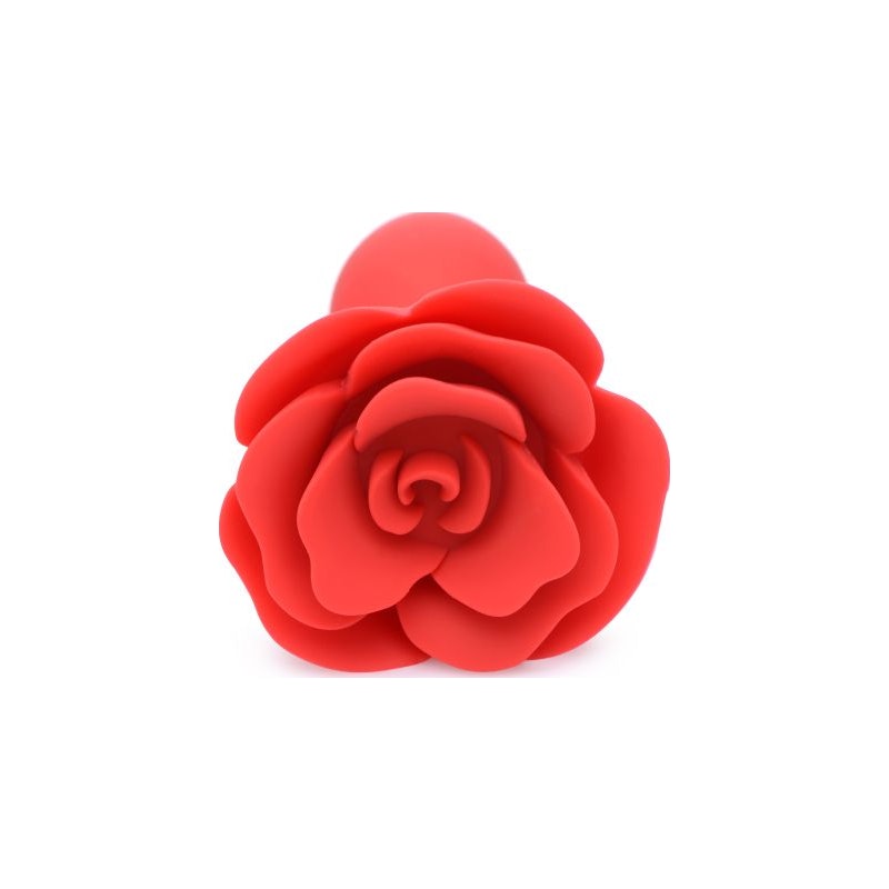 Booty Bloom Silicone Rose Plug Large Red