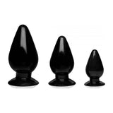 Triple Cones 3 Pc Anal Plug Set Black