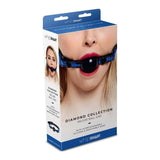 Whip Smart Diamond Deluxe Ball Gag Blue - Naughty by Nature Adult Store