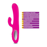 Viben Hypnotic Thrusting Rabbit Vibe w Swinging Clit Stim Hot Pink