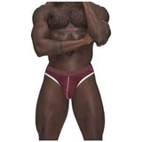 Male Power Sport Mesh Thong Burgundy