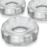 Super Hunkyjunk 3 Pc Cockrings Clear Ice - Naughty by Nature Adult Store