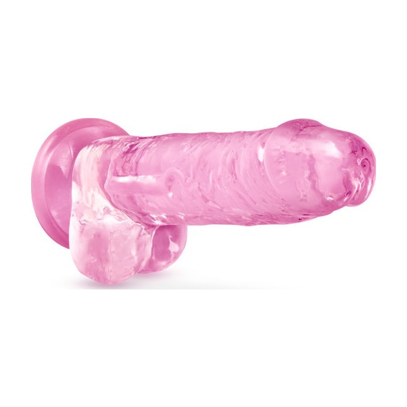 Naturally Yours 7" Crystaline Dildo Rose