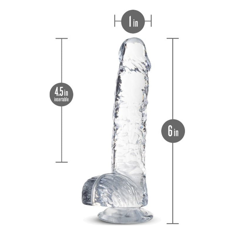 Naturally Yours 6" Crystaline Dildo Diamond