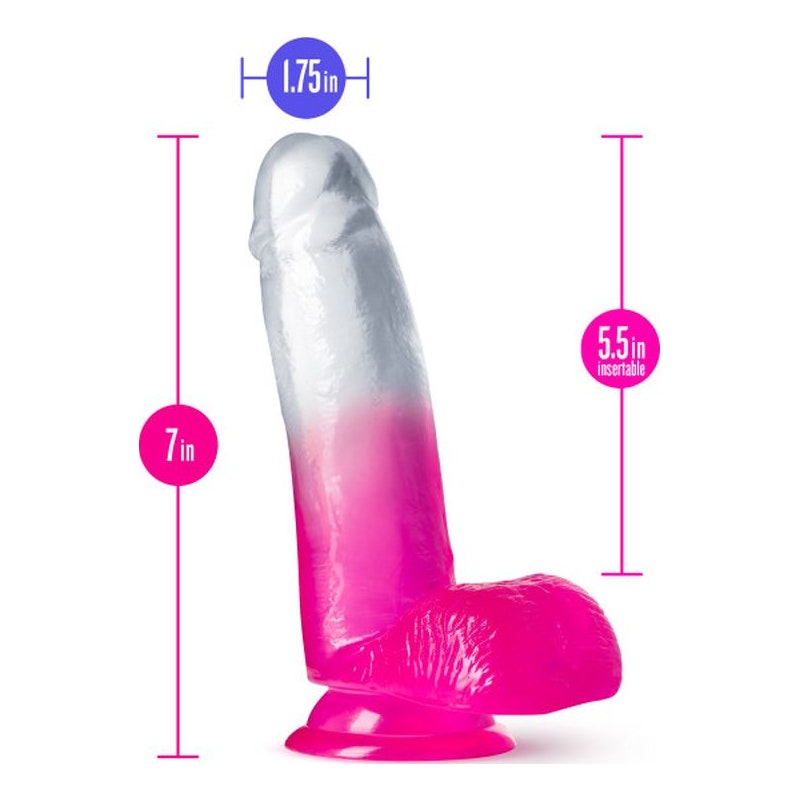 B Yours Sugar Magnolia 7in Dildo Fuchsia