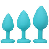 Silicone Anal Trainer Set 3 Pc Teal - Naughty by Nature Adult Store