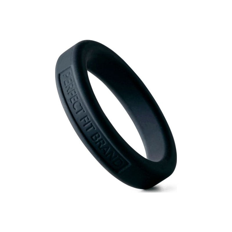 Classic Silicone Medium Stretch Penis Ring 44mm Black