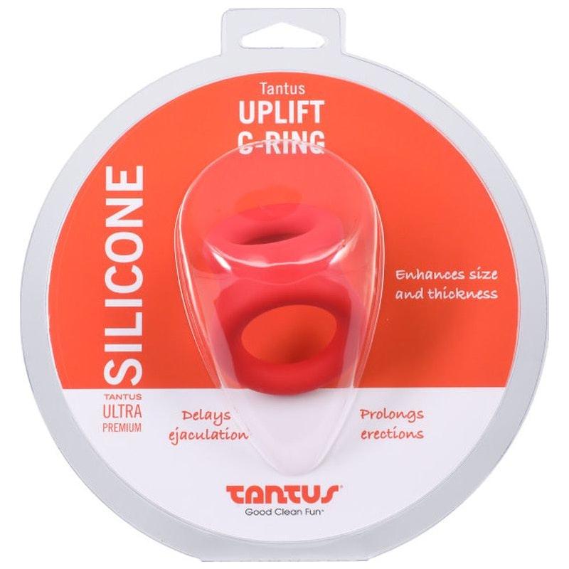 Uplift Silicone Cock Ring Crimson - Naughty by Nature Adult Store