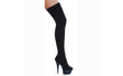 Stiletto Stretch Lycra Thigh High Boot Black 6in - Naughty by Nature Adult Store