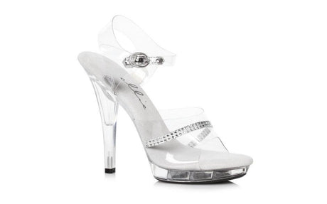 Clear Rhinestone Sandal 5in - Naughty by Nature Adult Store