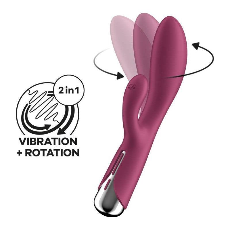 Satisfyer Spinning Rabbit 1 Red - Naughty by Nature Adult Store