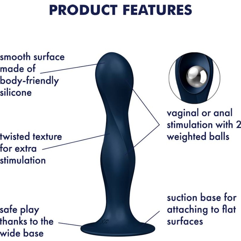 Satisfyer Double Ball-R Dildo Blue