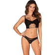 Roxelia Bra and Thong Set Black - Naughty by Nature Adult Store