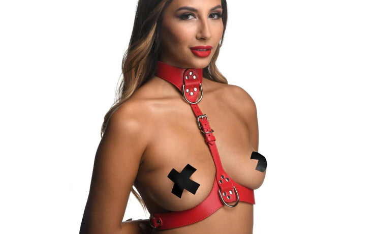 Red Female Chest Harness M/L