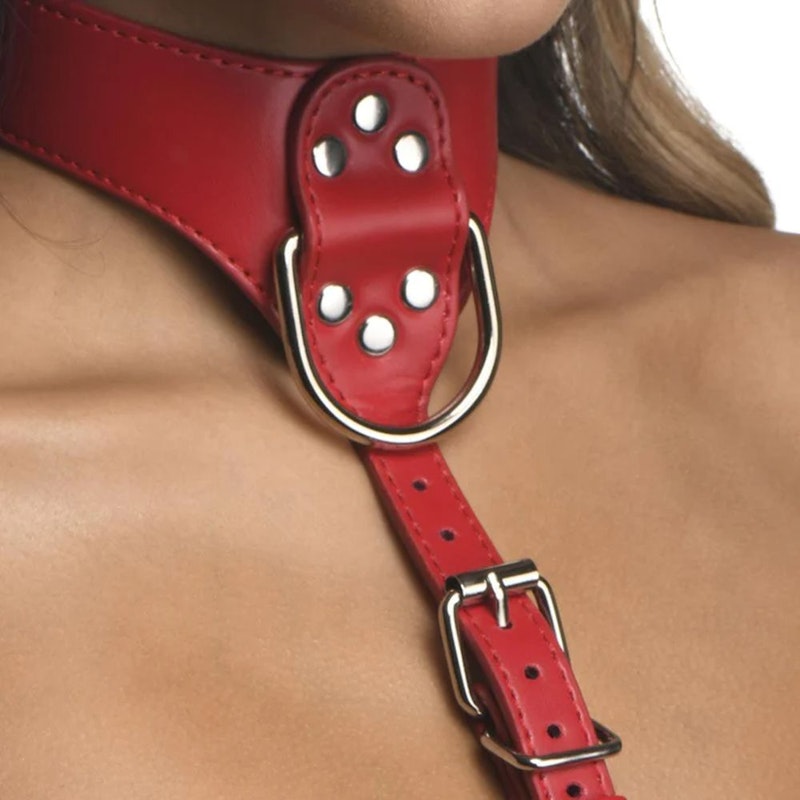 Red Female Chest Harness S/M