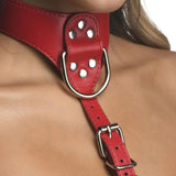 Red Female Chest Harness S/M