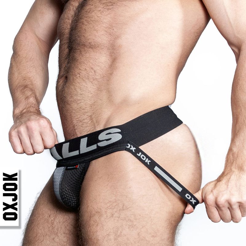 Oxballs Airmesh Swagger Jockstrap Tar Black