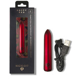 Red Bullet Vibrator - Poppy Red Rechargeable Mini Vibe - bullet vibrator