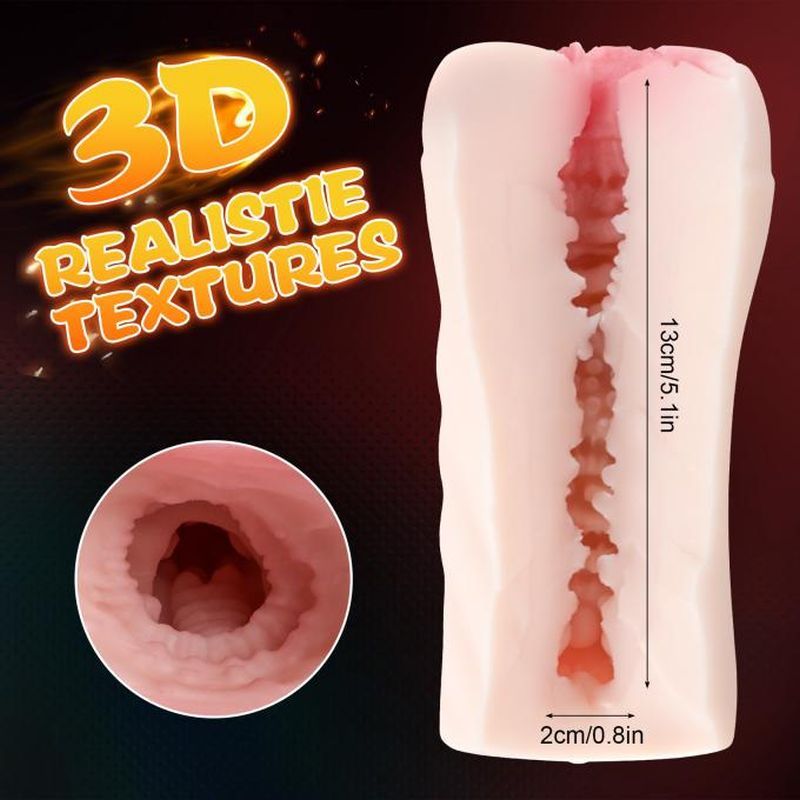 Penny Pussy Dual Layer Vibrating Masturbator - male masturbator