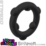 Spinner Silicone Cock Ring Black - Adult Toys