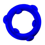 Spinner Silicone Cock Ring Blue - Adult Toys