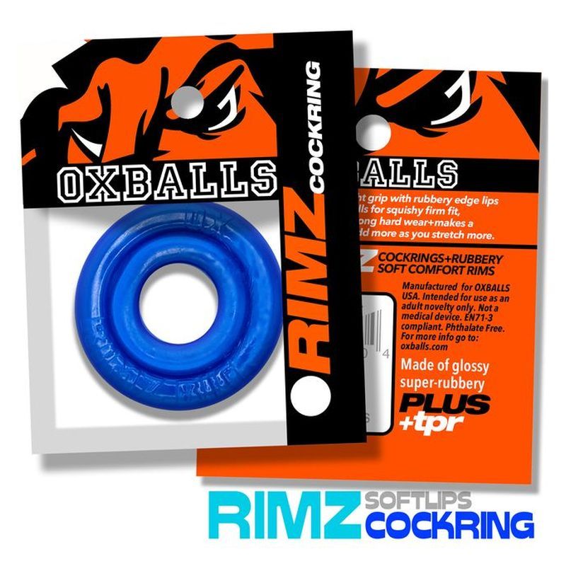 Rimz BIG Blue Cock Ring - Enhance Pleasure and Performance - Adult Toys