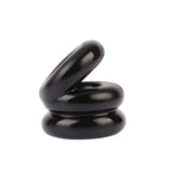Stacked Dual Pleasure Ring Black - Cock Rings