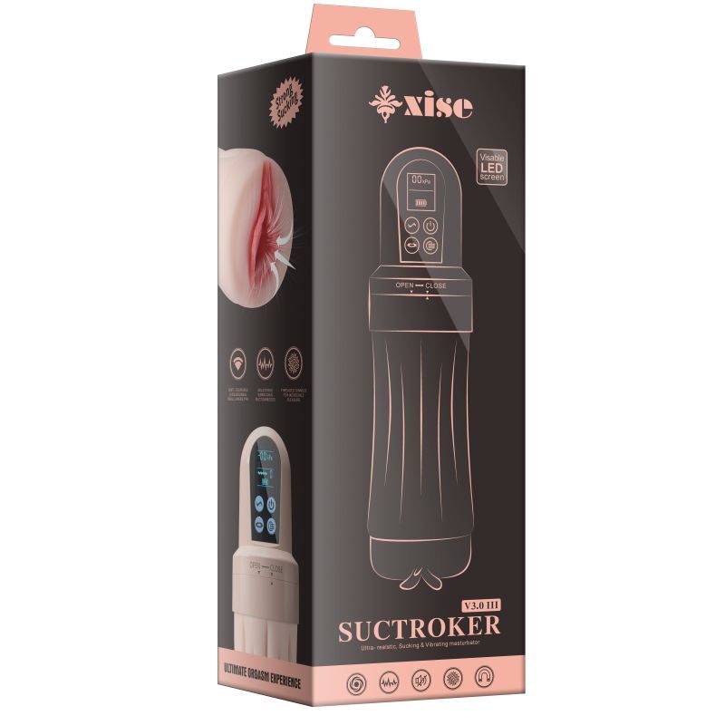 Suctroker Dual Density Vibrating Sucking Vaginal Masturbator V3