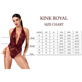 Kink Royal V Neck Catsuit Red