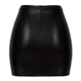 Dark Affair Wet Look Mini Skirt Black