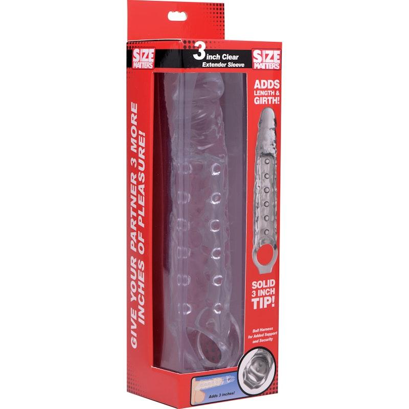 3in Extender Sleeve Clear - Adult Toys