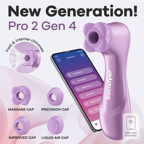 Satisfyer Pro 2 Gen 4 Amethyst Touch Free Clitoral Stimulator