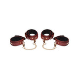 6 Pc PU Leather Bondage Set Burgundy - Adult Toys