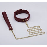8 Pc Deluxe Bondage Play Kit Burgundy Gold - Adult Toys