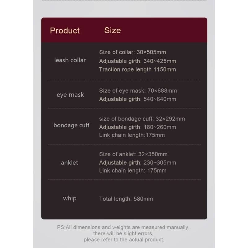 8 Pc Deluxe Bondage Play Kit Burgundy Gold - Adult Toys