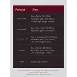 8 Pc Deluxe Bondage Play Kit Burgundy Gold - Adult Toys