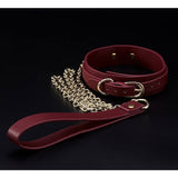 8 Pc Deluxe Bondage Play Kit Burgundy Gold - Adult Toys