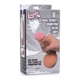 8in Dual Density Squirting Dildo w Balls Reservoir - Adult Toys
