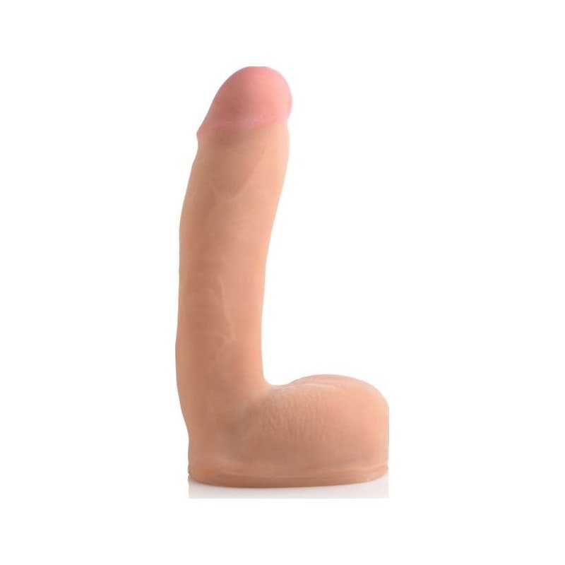 8in Dual Density Squirting Dildo w Balls Reservoir - Adult Toys