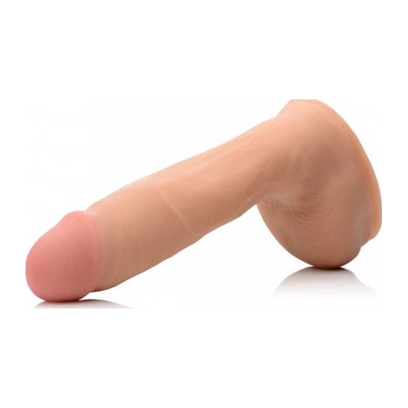 8in Dual Density Squirting Dildo w Balls Reservoir - Adult Toys