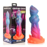 Creature Cocks Aqua-Cock - Glow in Dark Multi-Coloured 19.3 cm Fantasy Dildo