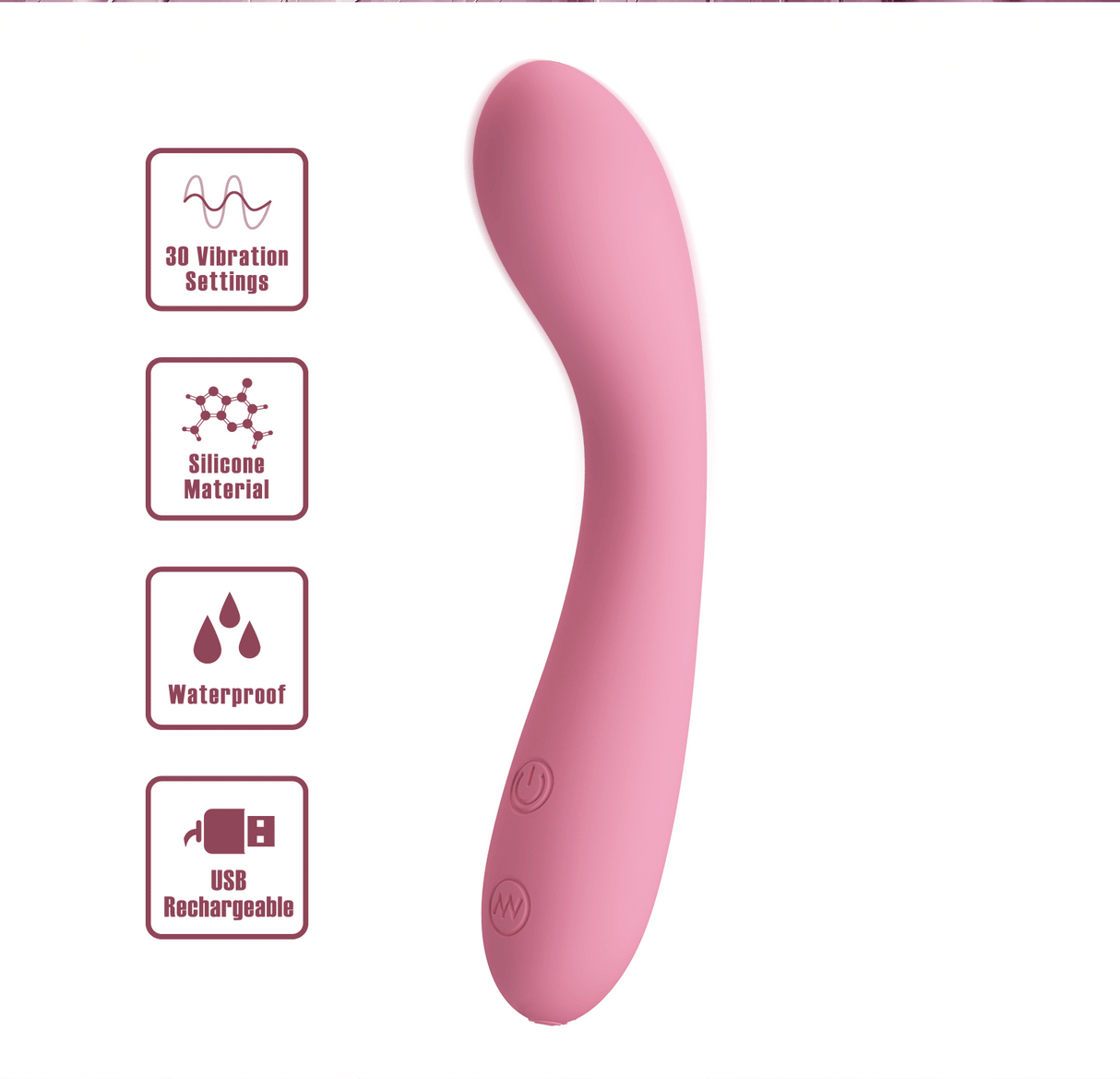 Party Up JOHN Flexible Vibe - Pink - VIBRATORS