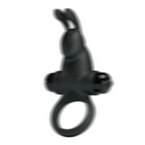 Party Up LARRY Vibrating Cock Ring - Black - COCK RINGS