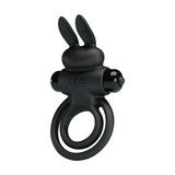 Party Up LAWRENCE Vibrating Cock Ring - Black - COCK RINGS
