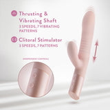 Blush - Fraya - Pink - Pink 24.1 cm USB Rechargeable Thrusting Rabbit Vibrator