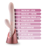 Blush - Fraya - Pink - Pink 24.1 cm USB Rechargeable Thrusting Rabbit Vibrator