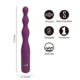 Maia DANI - Purple 17.8 cm USB Rechargeable Beaded Vibrator