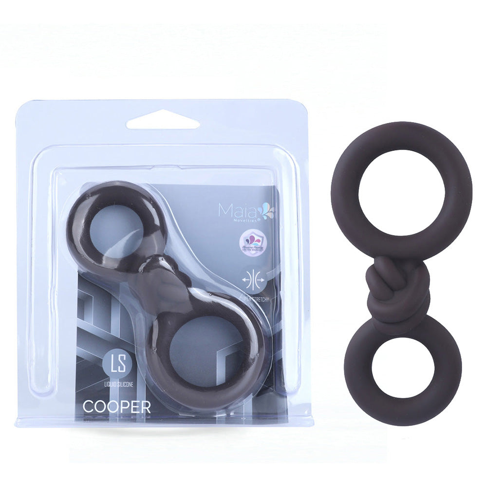 Maia Cooper Chocolate Brown Adult Cock Ring And Balls Set