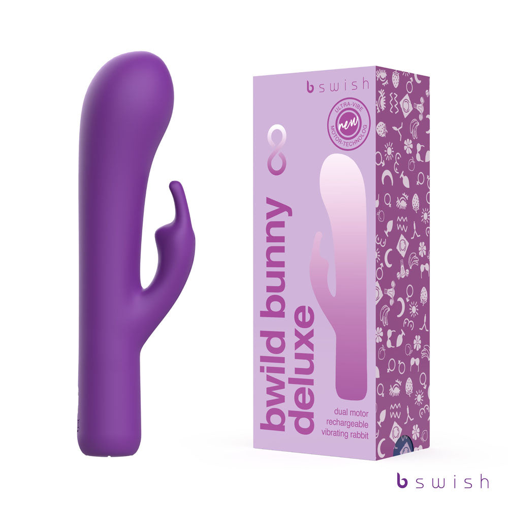 Bwild Bunny Infinite Deluxe - Purple - Purple 19.3 cm USB Rechargeable Rabbit Vibrator