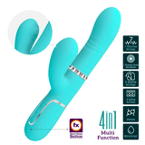 Party Up PAUL Rolling Beads Vibrator - Teal - VIBRATORS